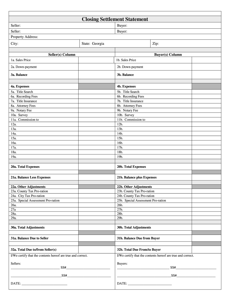 Real Estate Closing Checklist Template