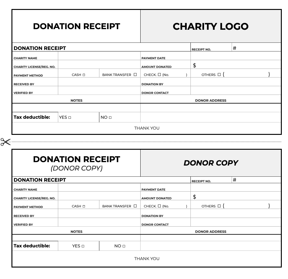 Receipt Of Donation Letter Template