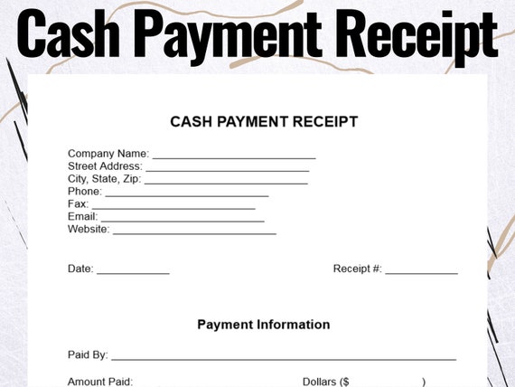 Receipt Of Payment Template