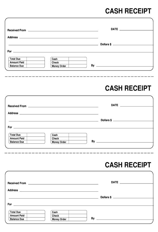 Receipt Of Payment Template