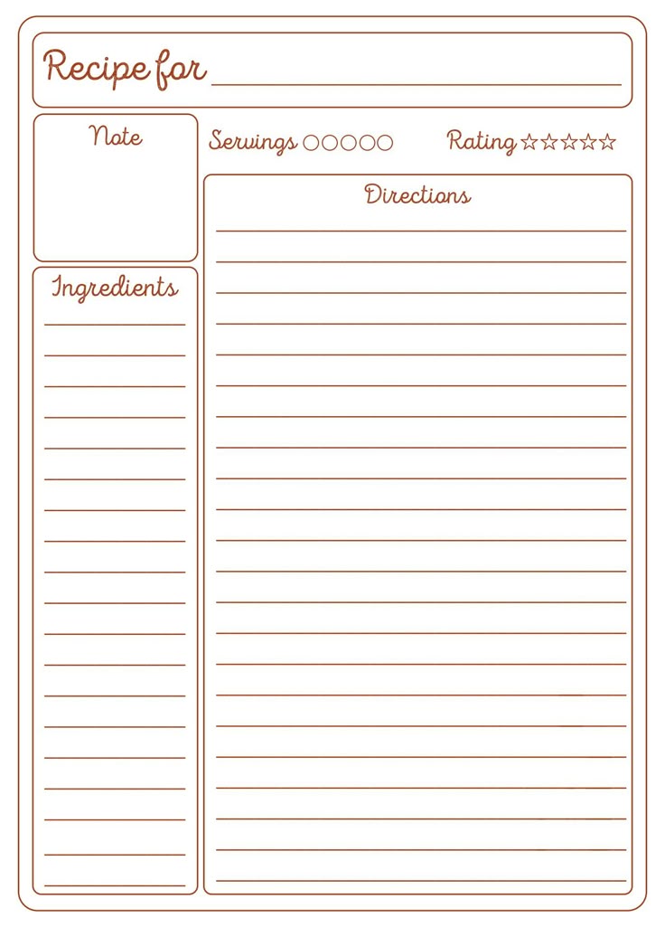 Recipe Card Template