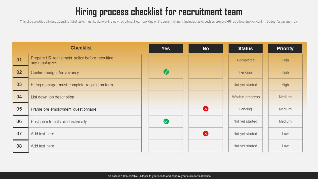 Recruiting Checklist Template