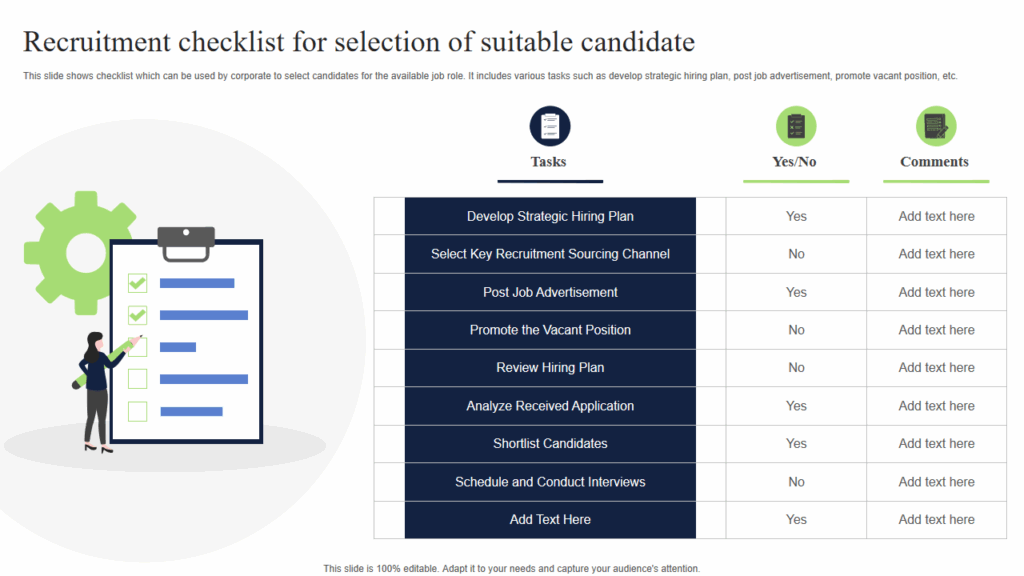 Recruiting Process Checklist Examples Free Printable Recruitment Checklist Template