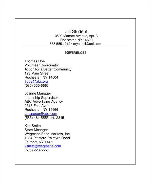 Reference Page Template