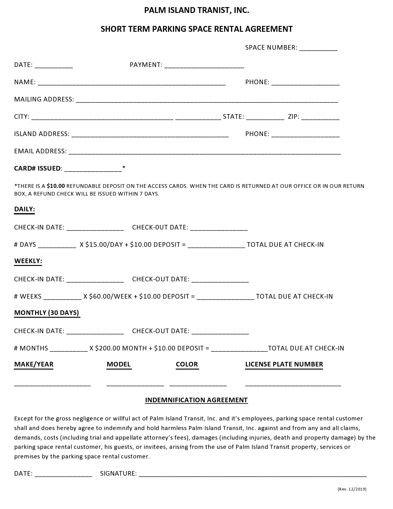 Rental Agreement Template
