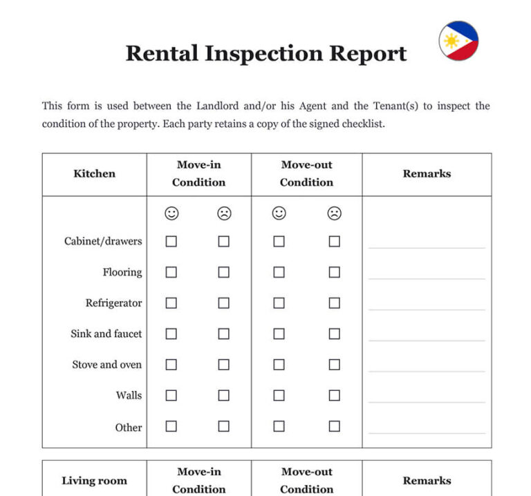 Printable Rental Inspection Checklist Template