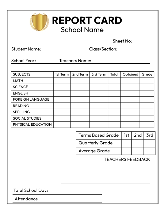 Report Card Template