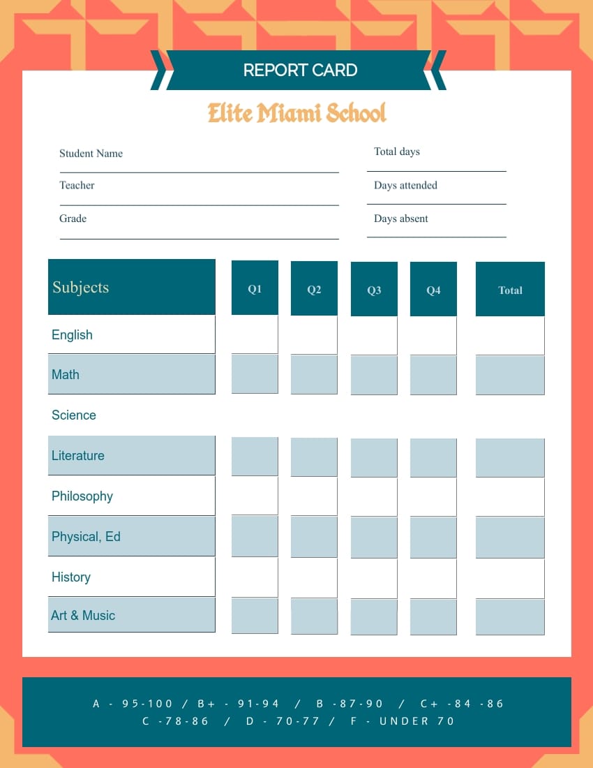 Report Card Template