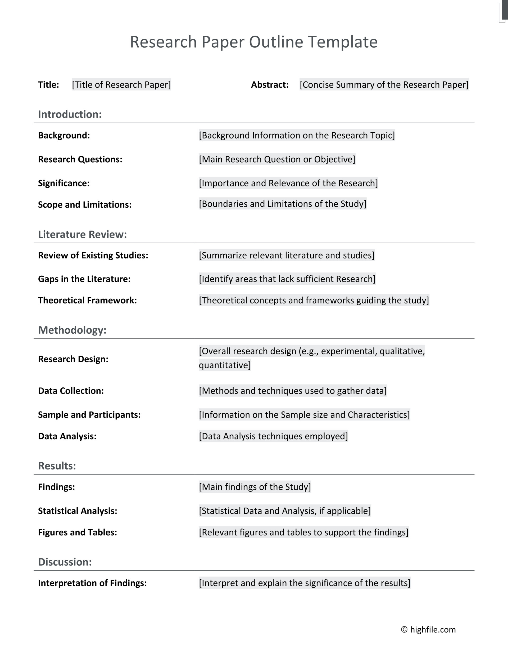 Research Paper Template
