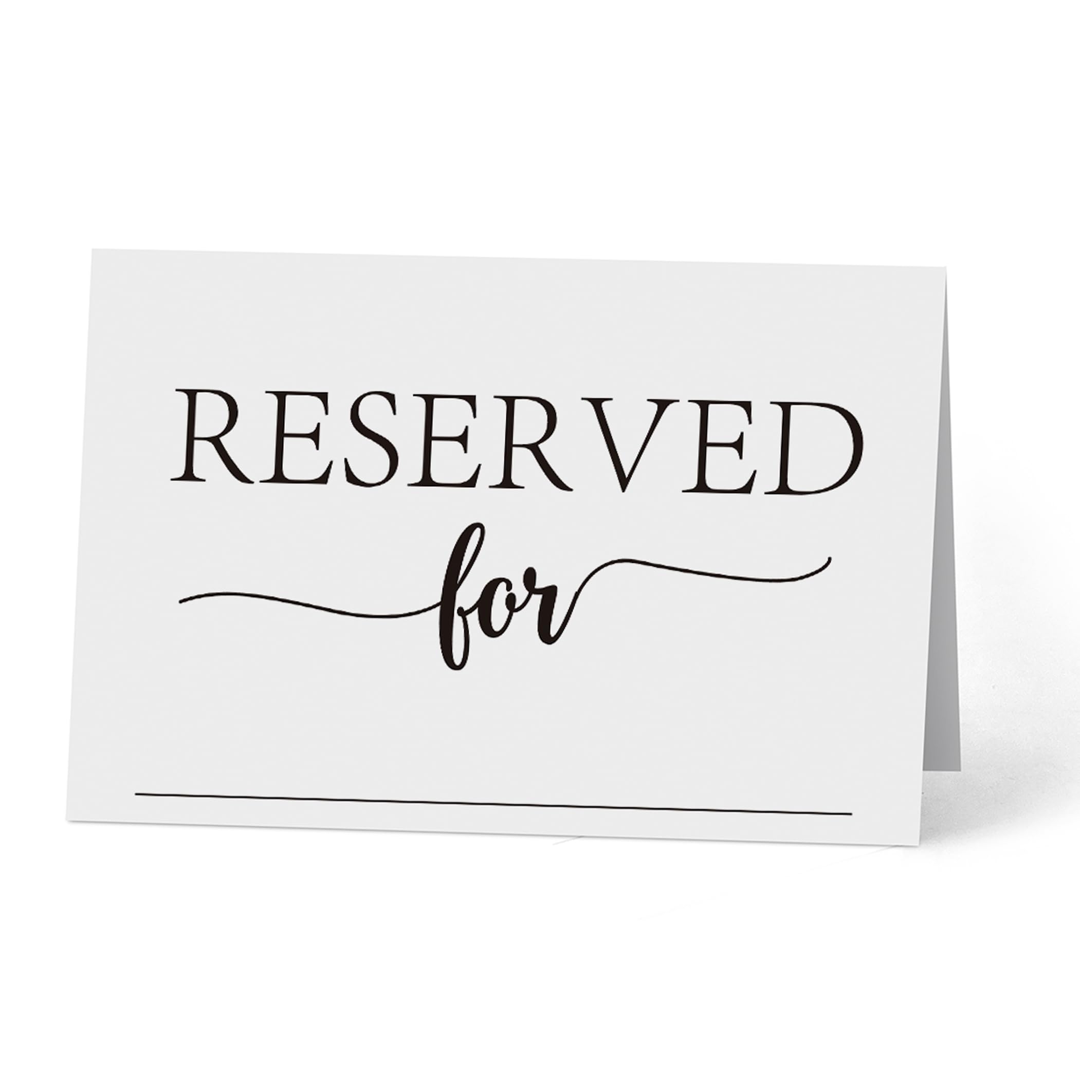 Reserved Table Sign Template