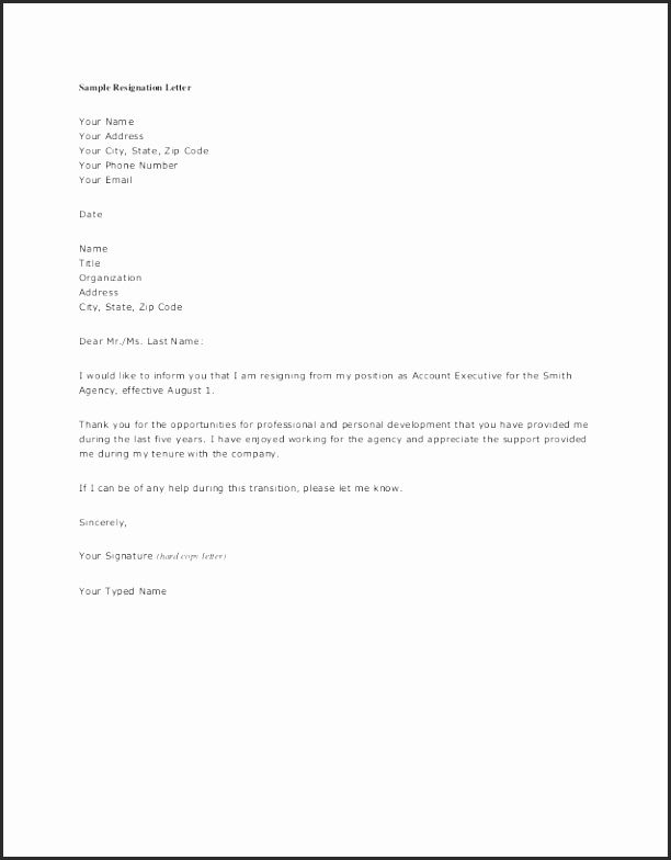 Resignation Letter Template for Nurses