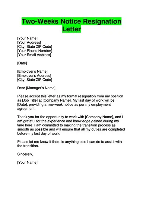 Resignation Letter With Notice Example Resignation Letter With Notice Example