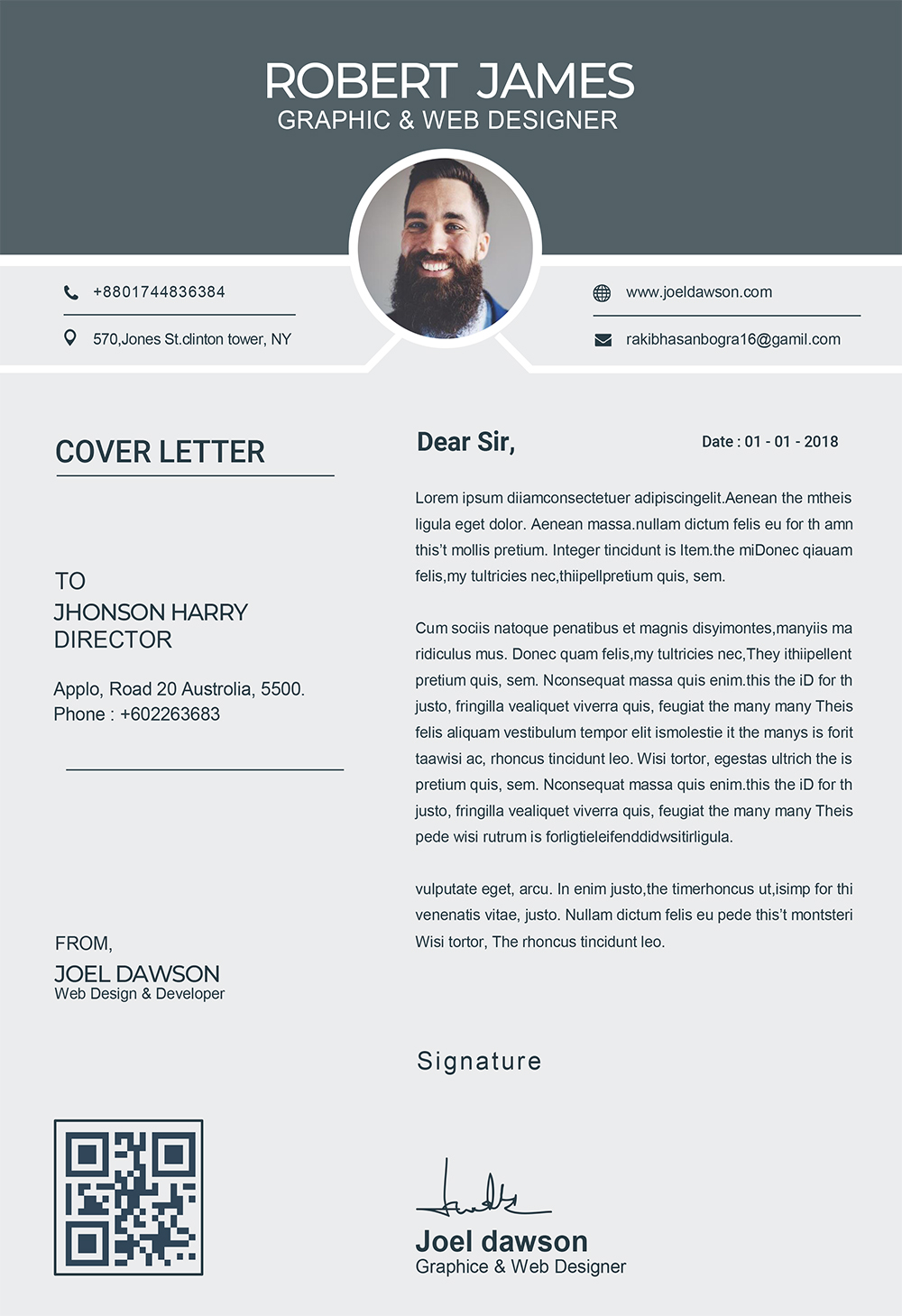 Resume Cover Letter Template