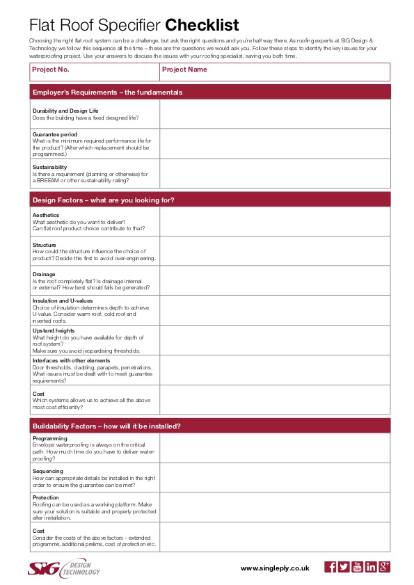 Roofing Checklist Template