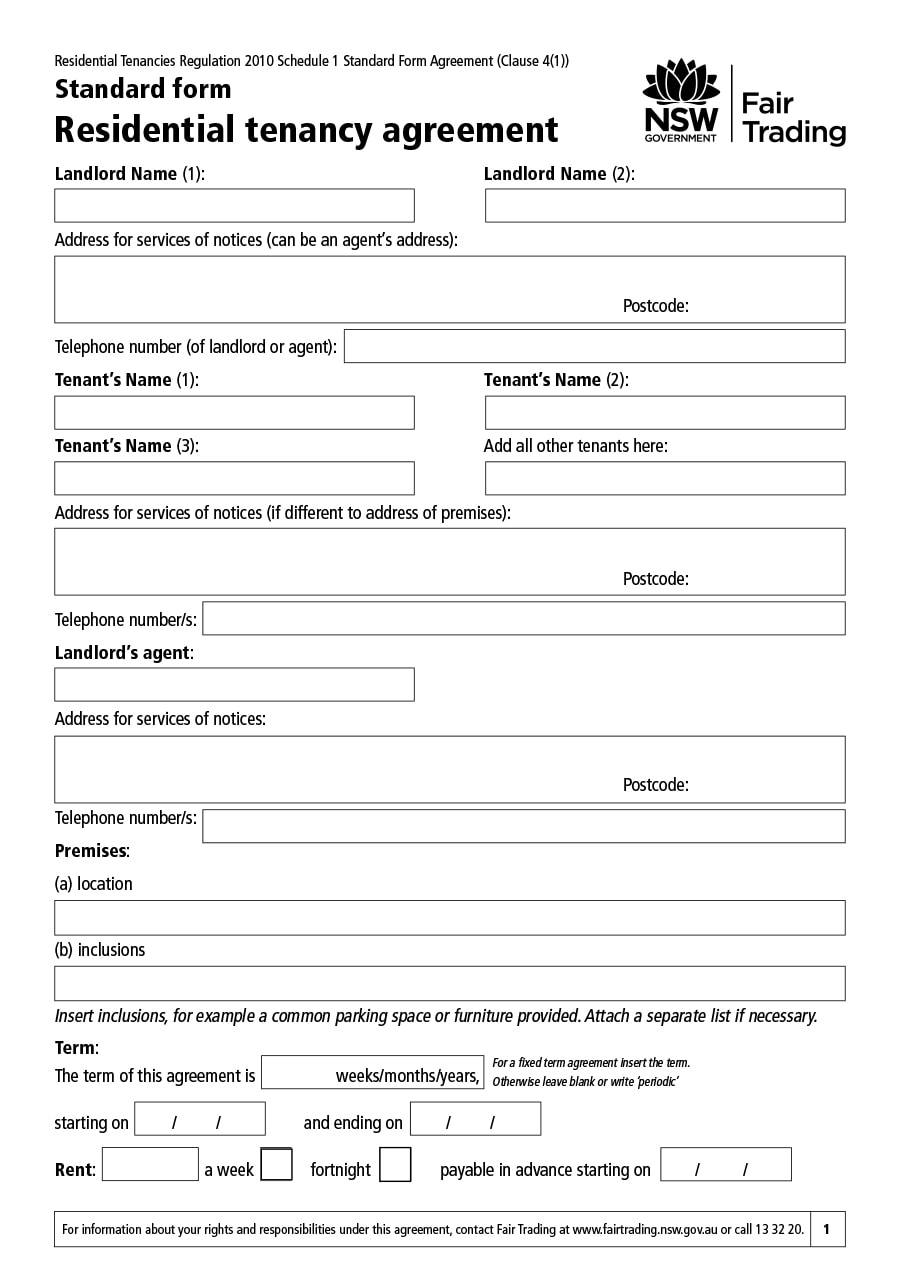 Room Rental Agreement Template