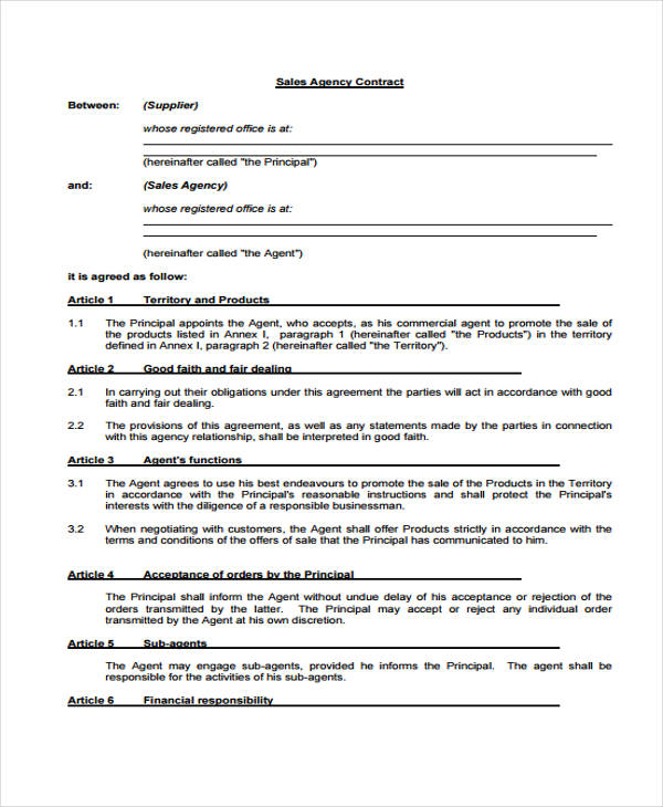 Sales Contract Template