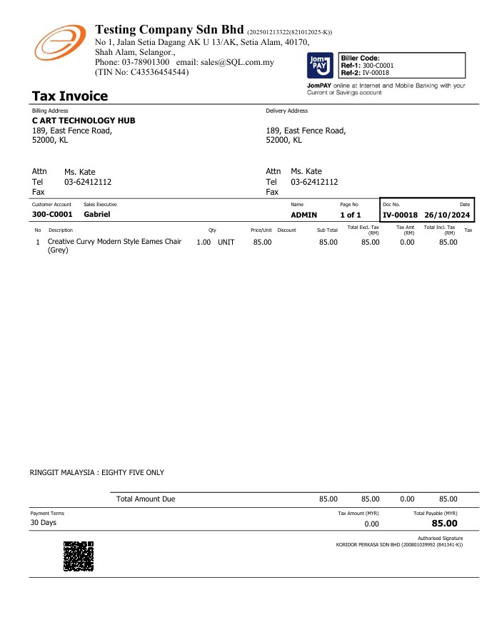 Sales Invoice Template