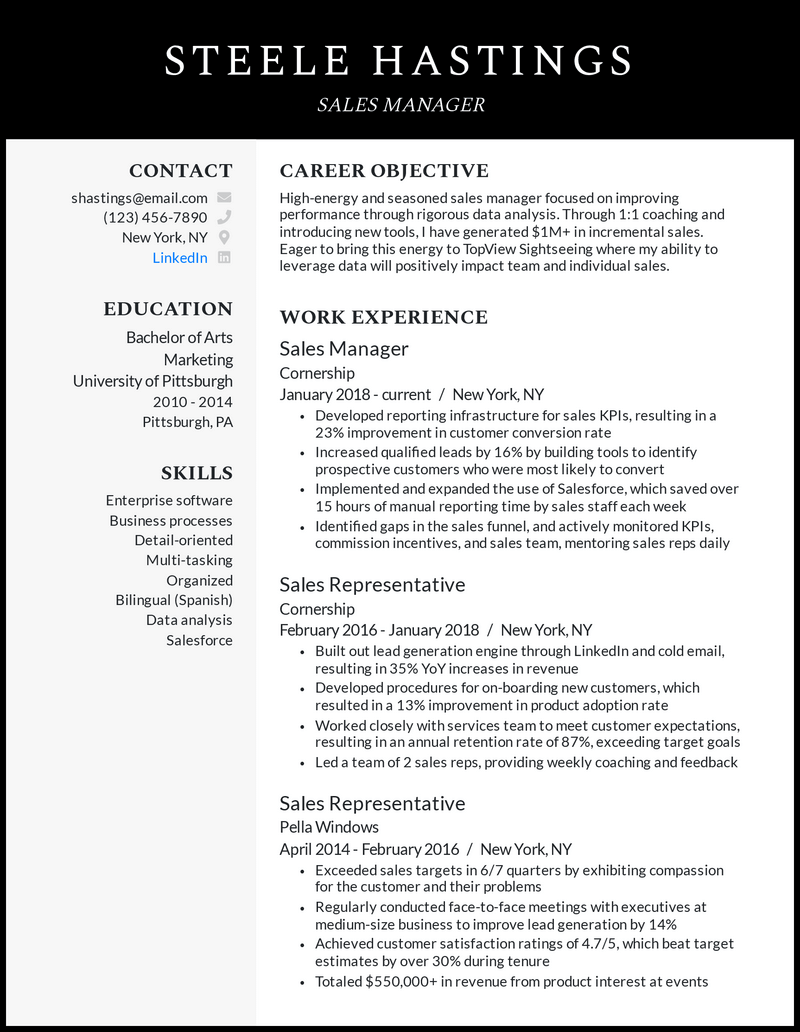 Sales Resume Template Sales Resume Template