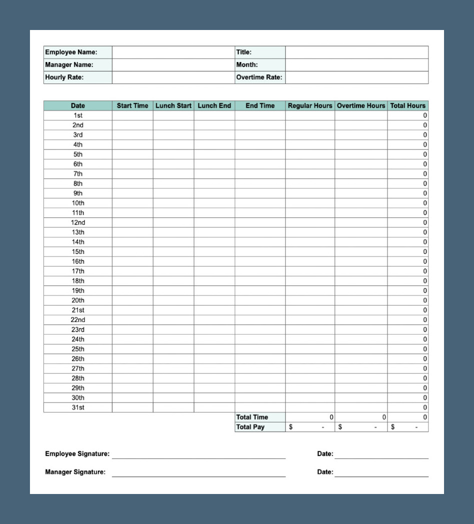 Sample Employee Timesheet Template Sample Employee Timesheet Template