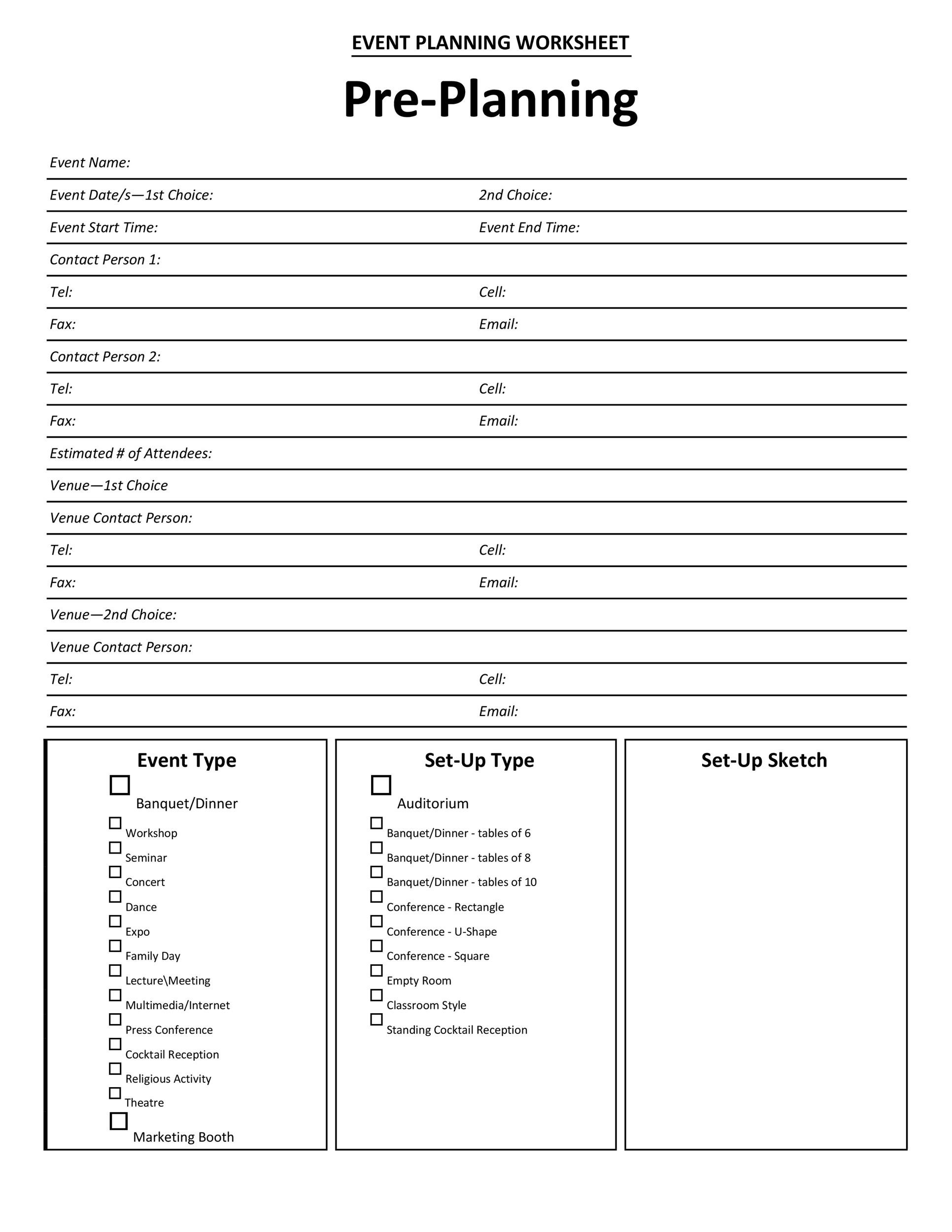 Sample Party Planner Checklist Template Sample Party Planner Checklist Template