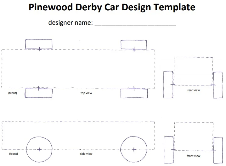 Sample Pinewood Derby Car Template Sample Pinewood Derby Car Template