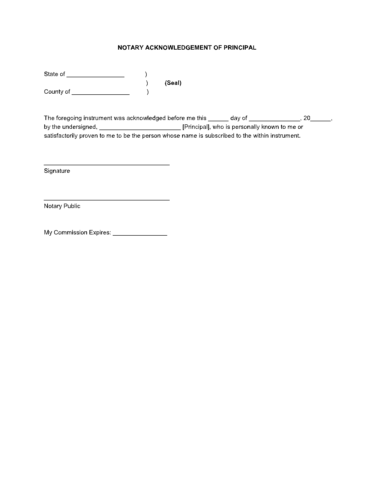 Sample Power of Attorney Revocation Form Sample Power of Attorney Revocation Form