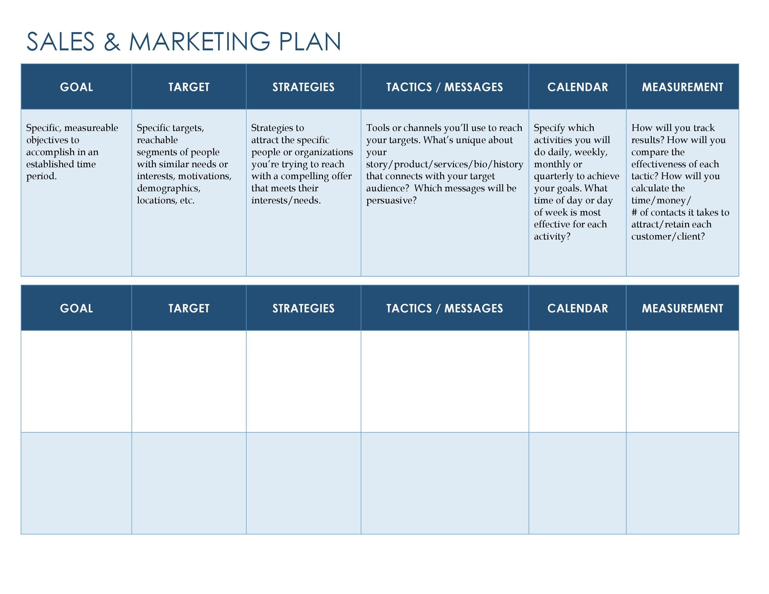 Sample Sales Strategies Template Sample Sales Strategies Template
