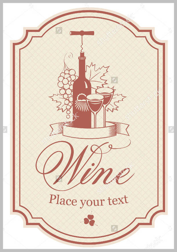 Sample Wine Label Template Sample Wine Label Template
