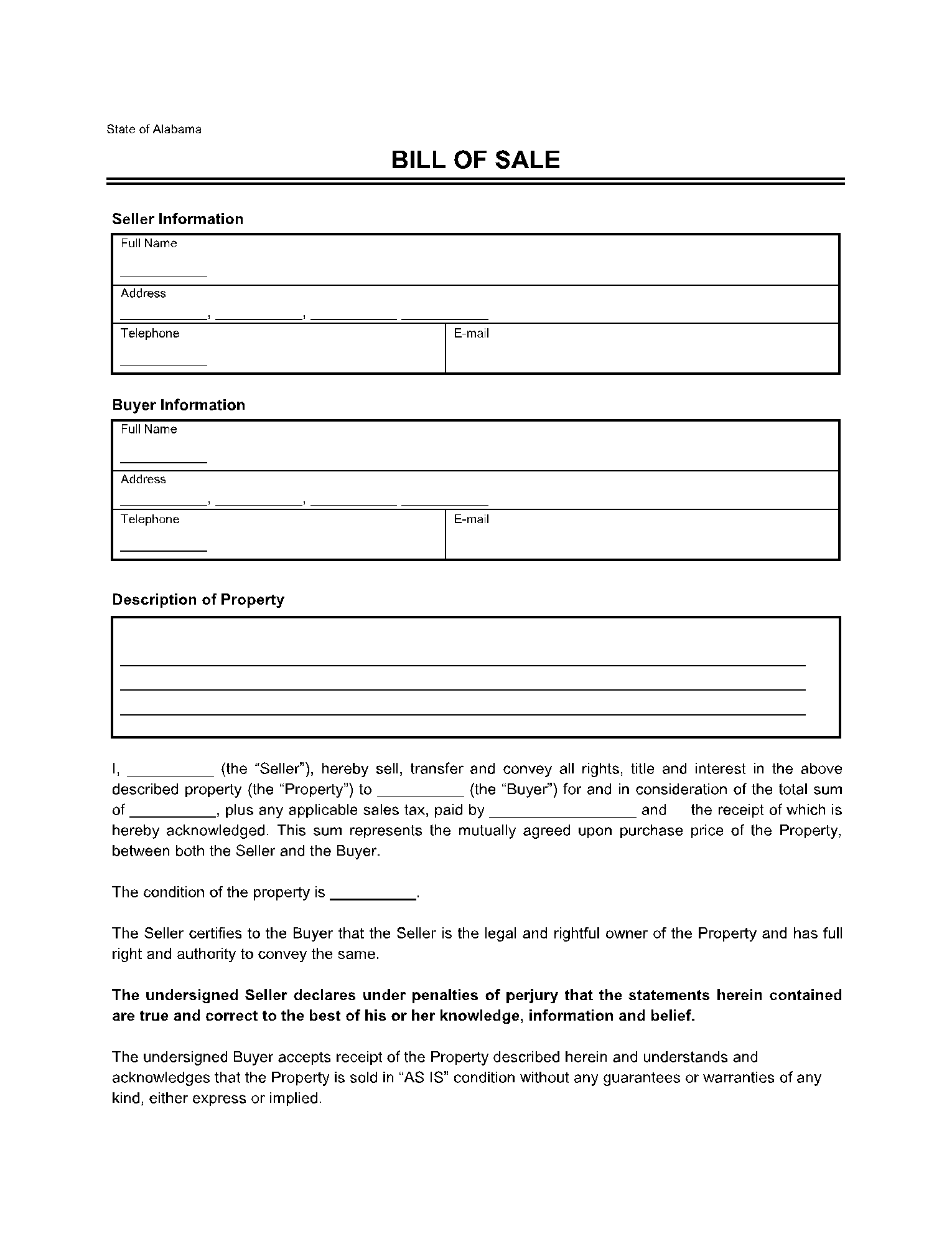 Sample of Bill of Sale for Car Template Sample of Bill of Sale for Car Template