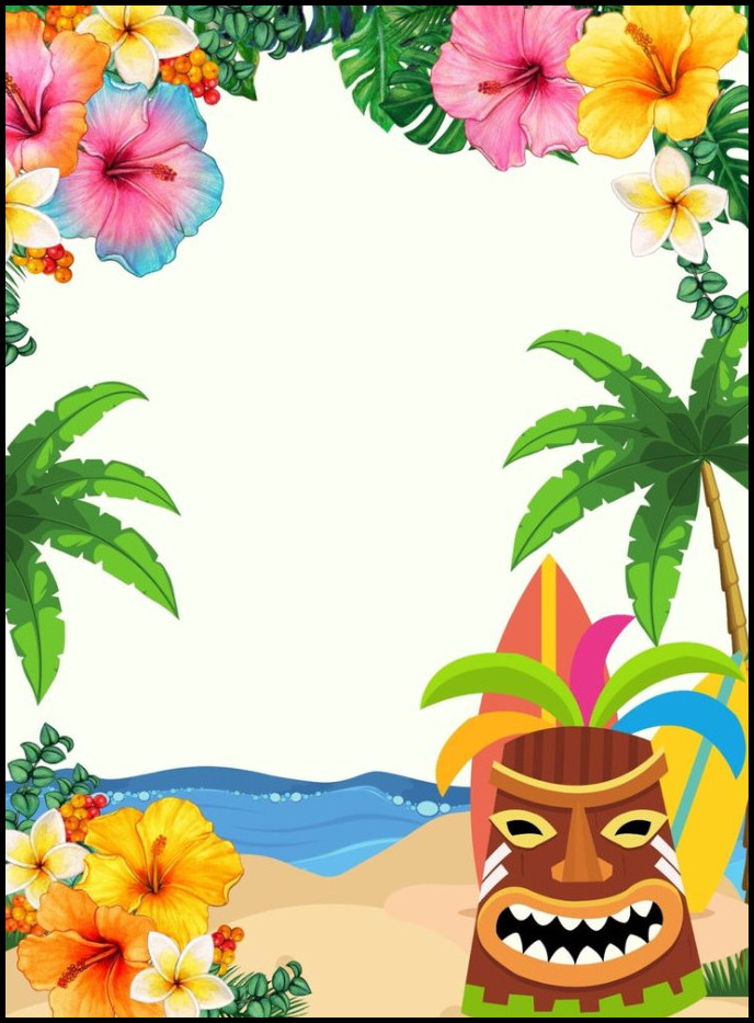 Sample of Luau Party Invitation Template