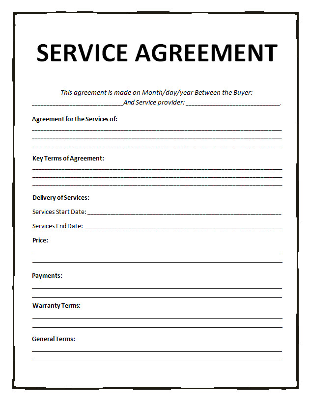 Service Agreement Template