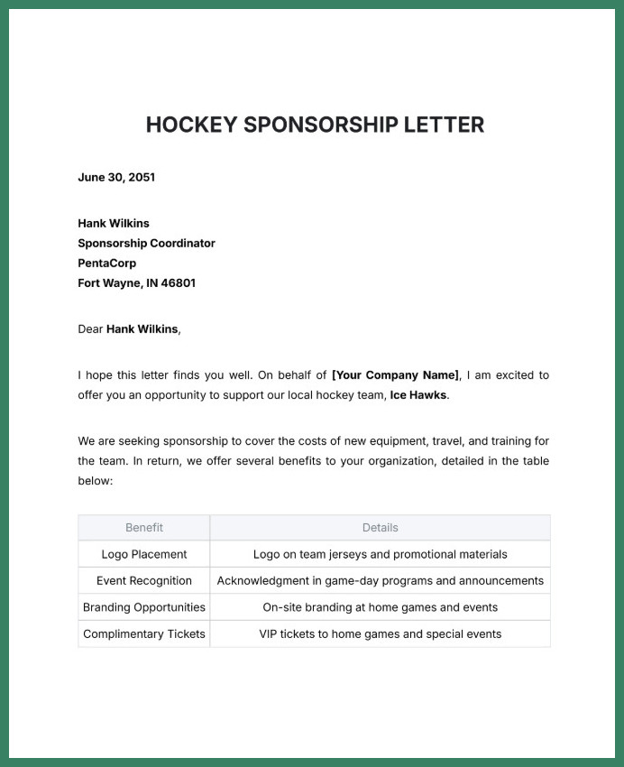 Sponsorship Letter Template Example Sponsorship Letter Template Example