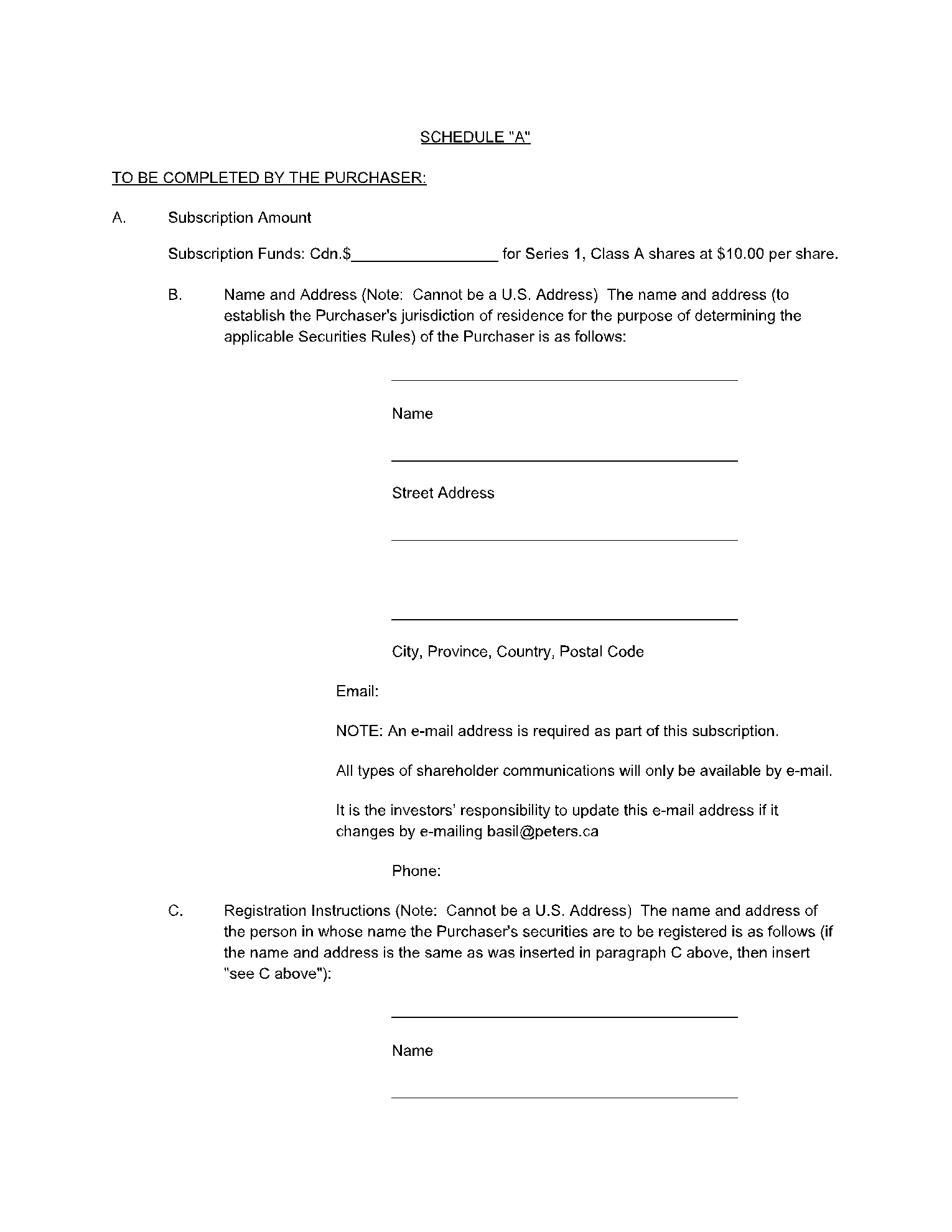 Subscription Agreement Template Example Subscription Agreement Template Example