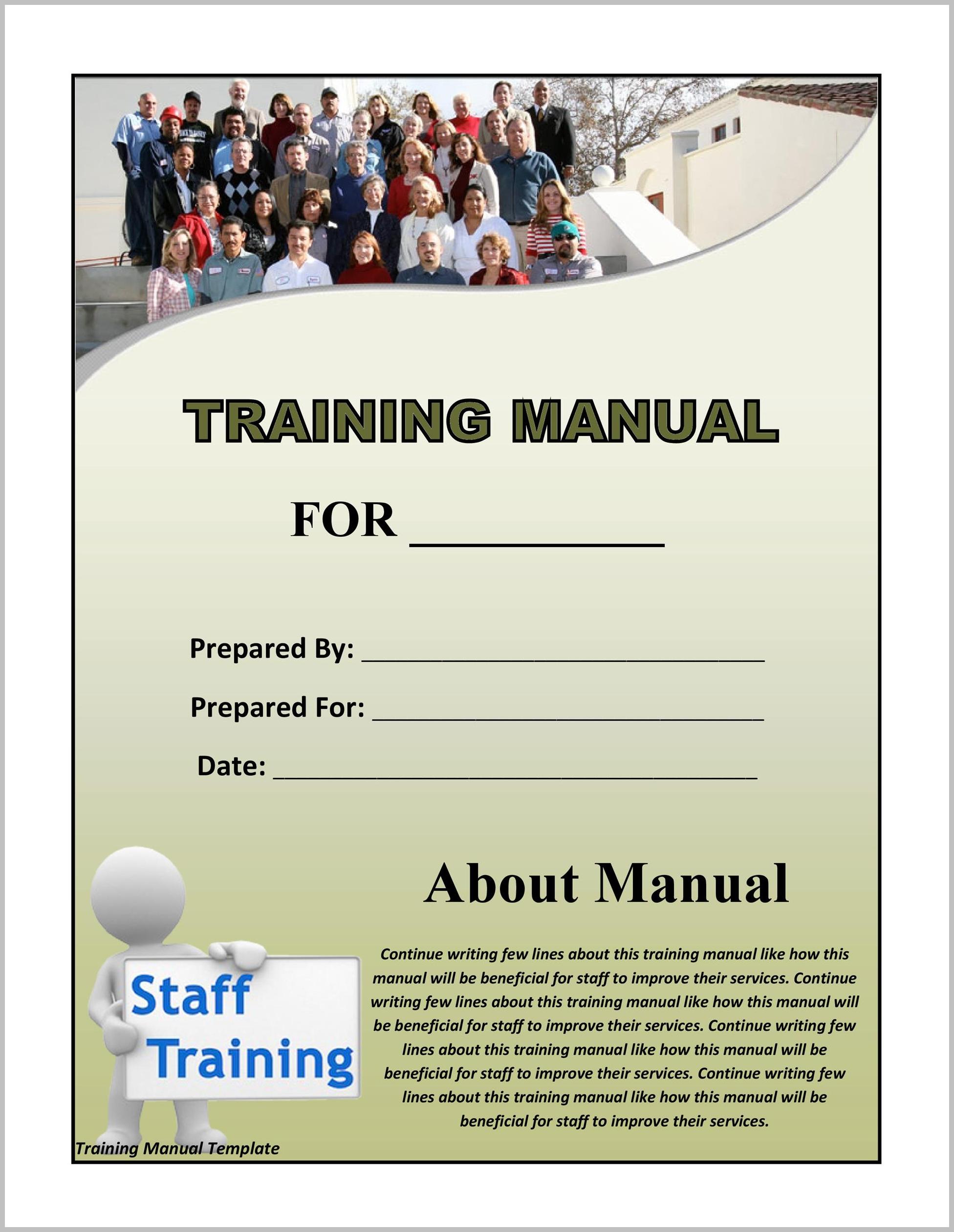 Training Manual Template Example Training Manual Template Example