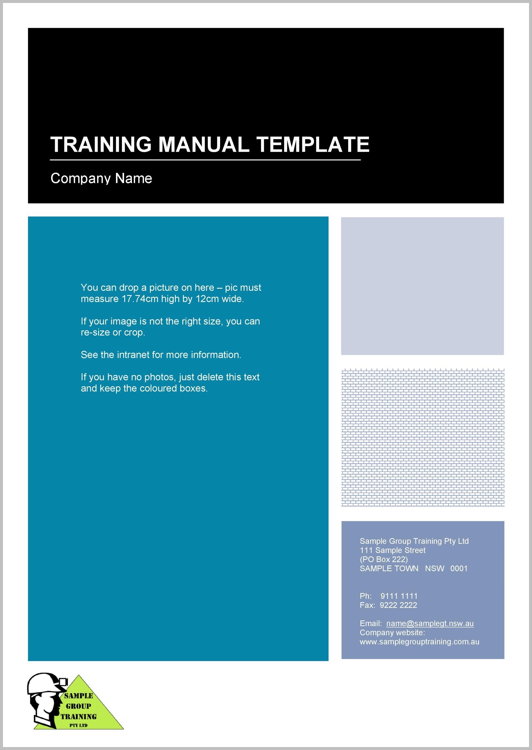 Training Manual Template Sample Training Manual Template Sample
