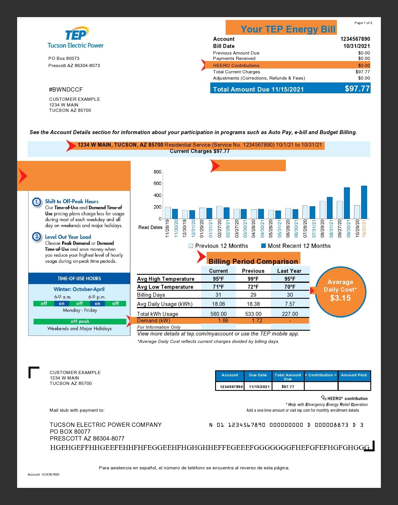 Utility Bill Template Example Utility Bill Template Example