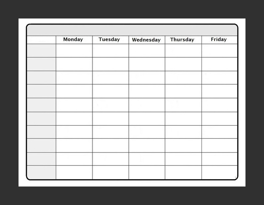 Weekly Calendar Template Weekly Calendar Template