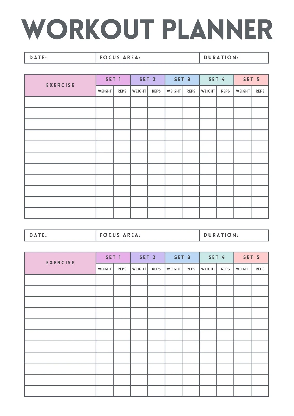 Workout Schedule Template Sample Workout Schedule Template Sample