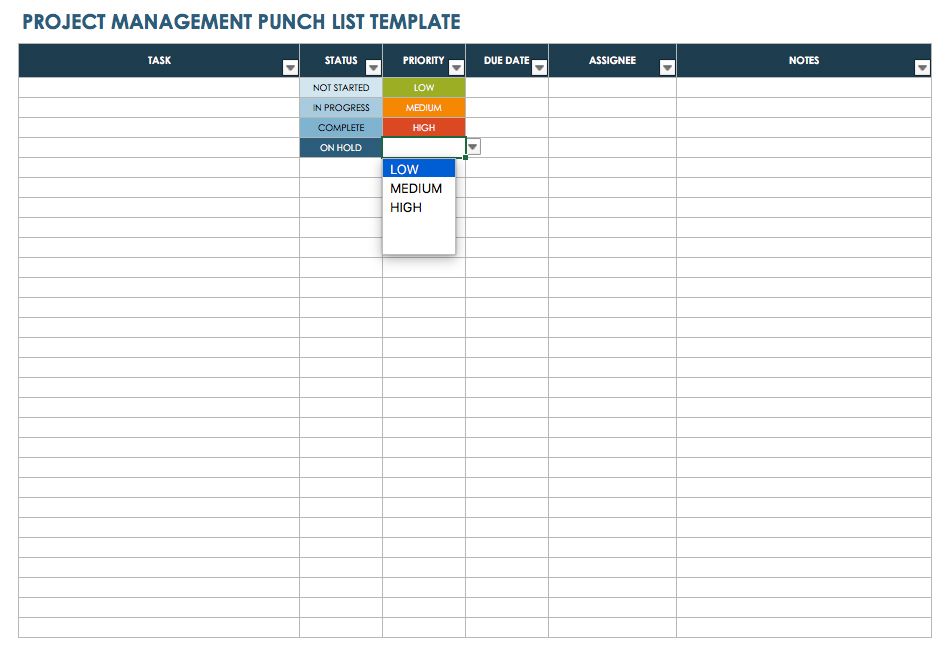construction punch list template construction punch list template