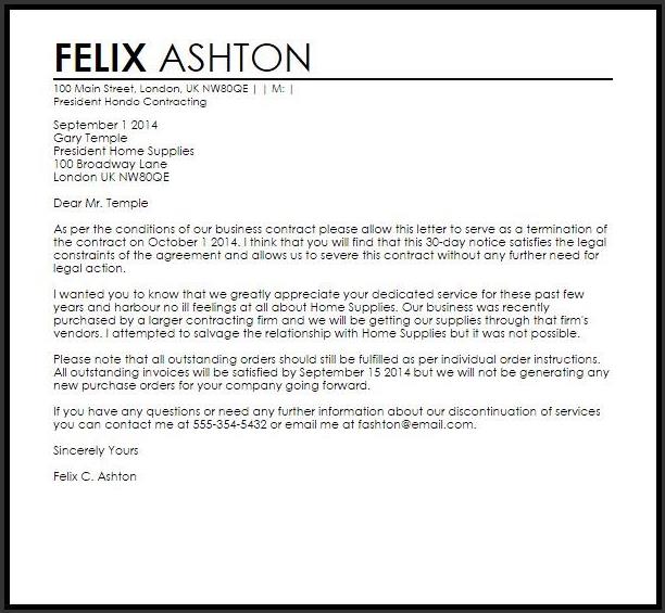 example of service contract termination letter template uk example of service contract termination letter template uk