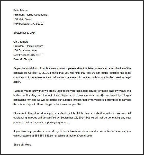 example of termination of services agreement template example of termination of services agreement template