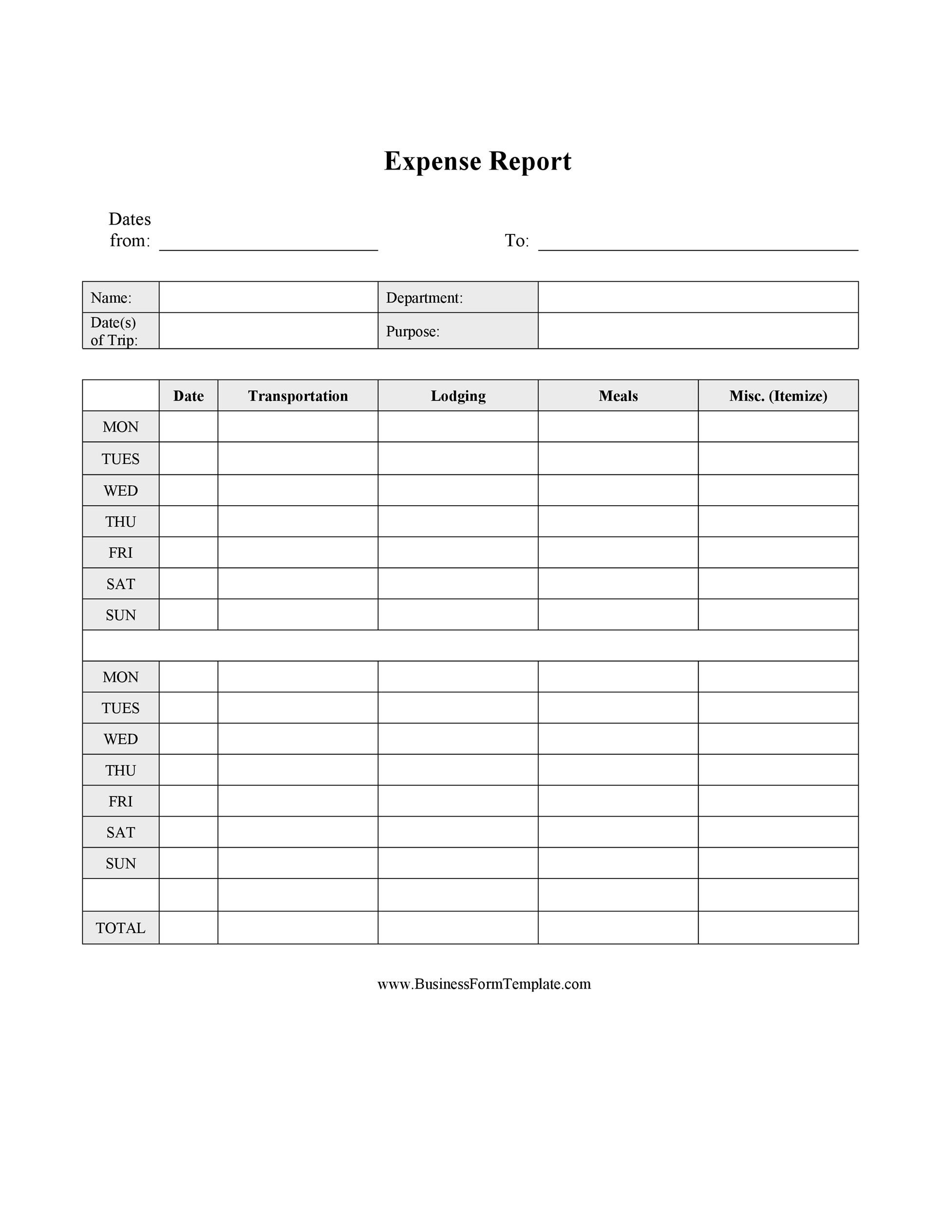 expense report