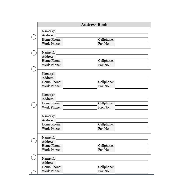 free editable contact list template free editable contact list template