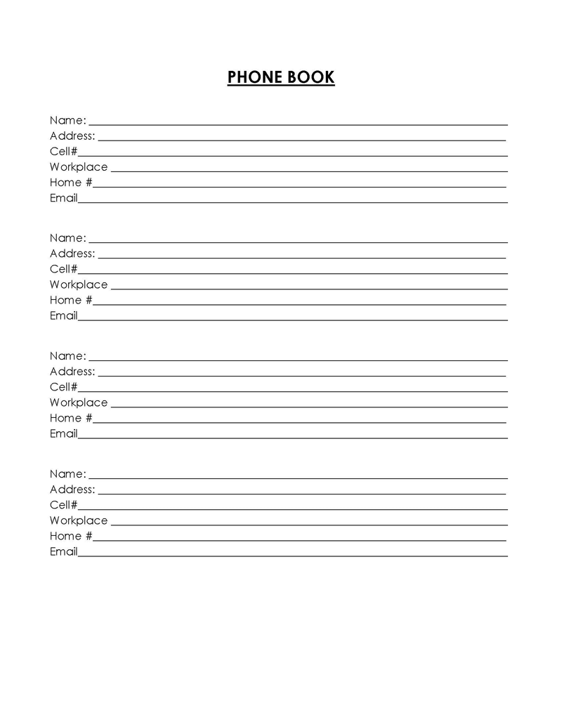 free phone book template free phone book template