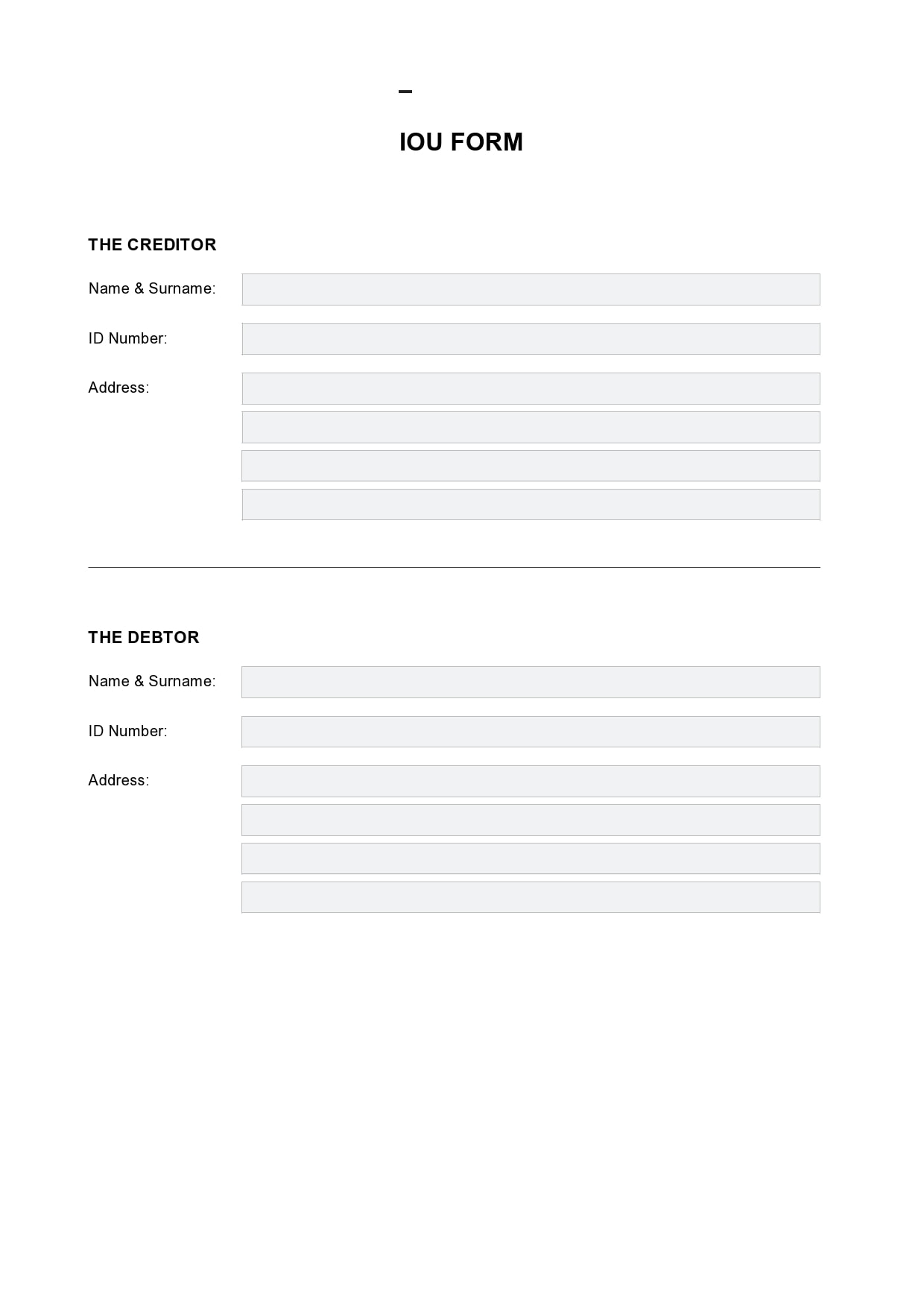 free printable iou free printable iou