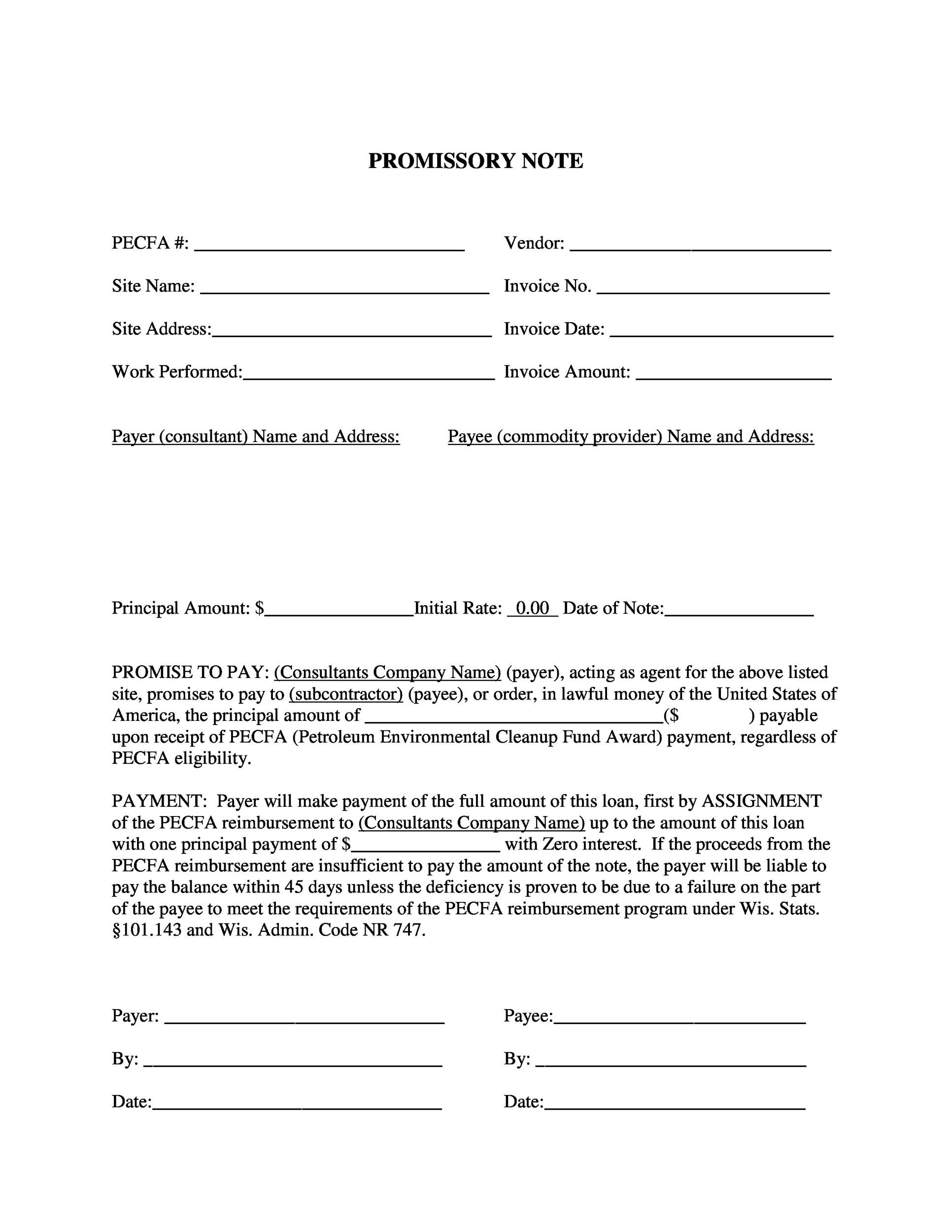 free printable promise to pay