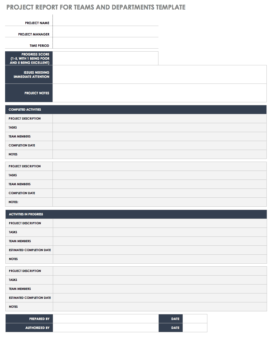 how to write a project report