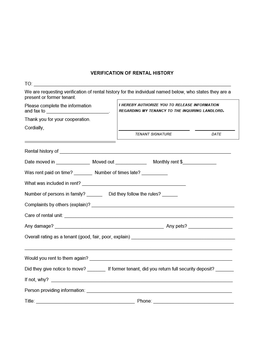 landlord verification form pdf