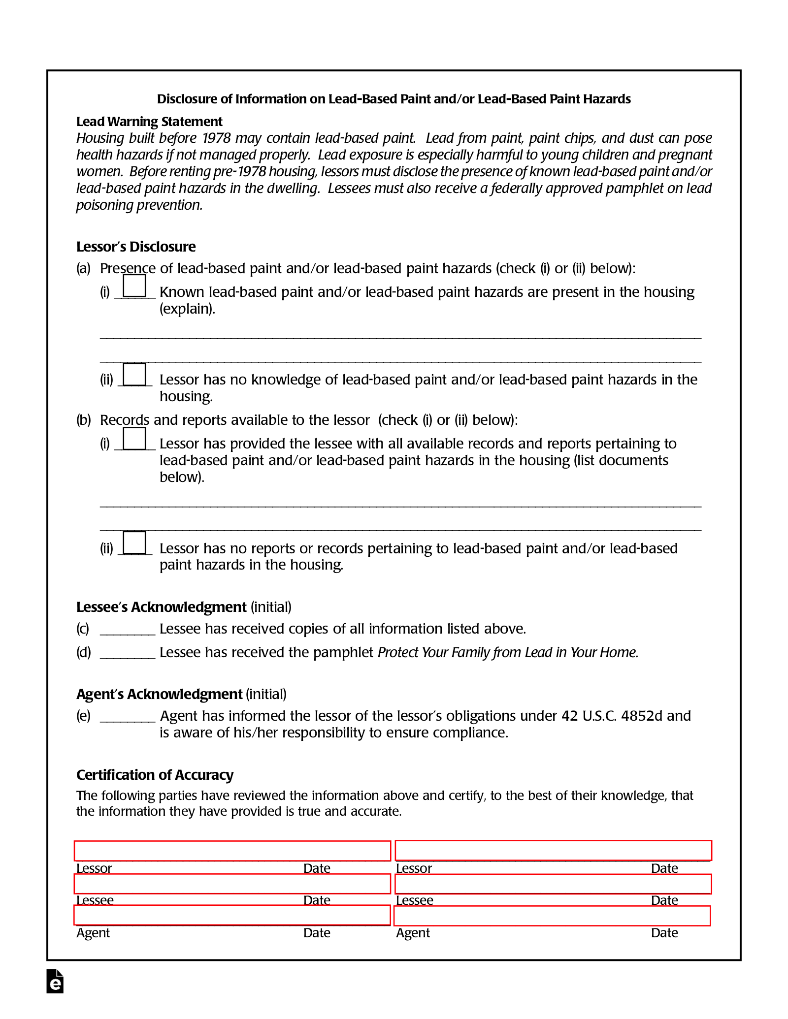 lead based paint disclosure form for renters lead based paint disclosure form for renters