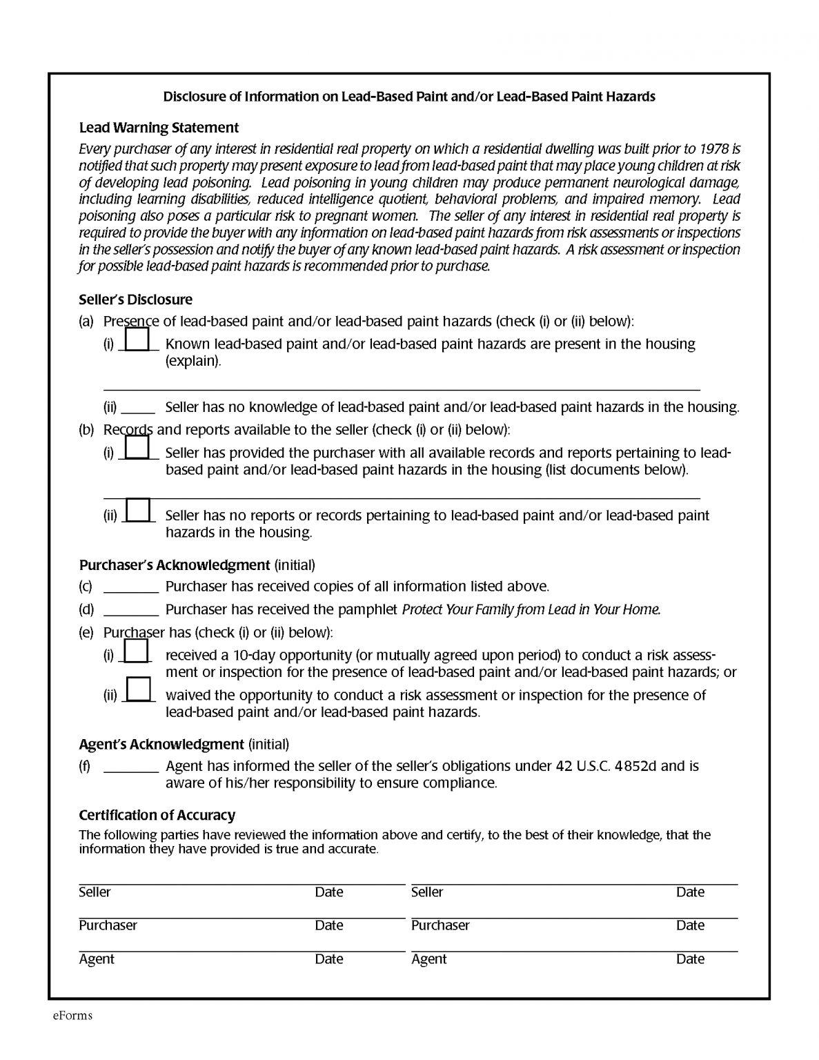 lead based paint disclosure template lead based paint disclosure template